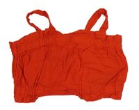 Červený halenkový crop top H&M