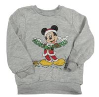Šedá melírovaná mikina s Mickeym Primark
