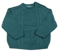 Petrolejový vzorovaný svetr So Cute 