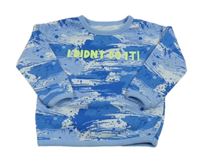 Modrá vzorovaná mikina s nápisem Dunnes 