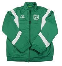 Zeleno-bílá propínací sportovní mikina Erima