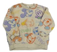 Béžová oversize mikina s Mickeym a Donaldem H&M