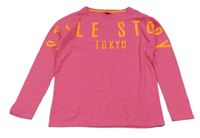 Růžové triko s nápisem S. Oliver