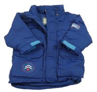 Tmavomodrá šusťáková zimní bunda Topolino