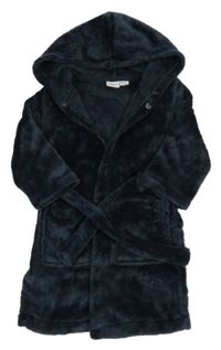 Tmavomodrý chlupatý župan s kapucí Name it