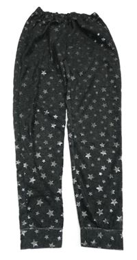 Tmavošedé hvězdičkované plyšové pyžamové kalhoty Y.F.K.
