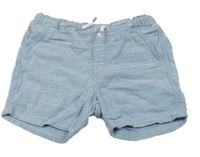 Světlemodré plátěné chino kraťasy H&M