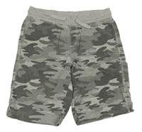 Šedé army teplákové kraťasy C&A