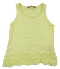 Žlutý top s krajkou Primark