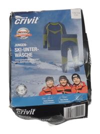Nové - 2set - Tmavomodro-limetkové funkční spodní triko + kalhoty Crivit