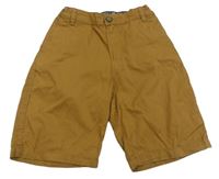 Hnědé chino plátěné kraťasy H&M