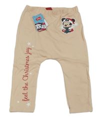 Nové - pudrové turecké legíny s Minnie s vánočním motivem Disney
