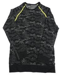 Černo-šedé army funkční thermo triko crivit