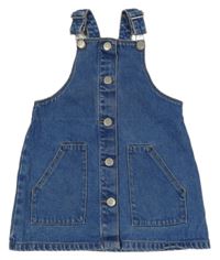 Modré riflové propínací šaty Tu