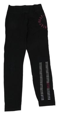 Černé slabé tepláky s logty ELLE