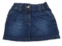 Tmavomodrá paper bag riflová sukně Next