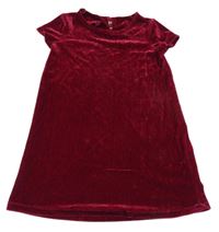 Vínové sametové šaty s kamínky St. Bernard