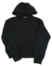 Černá crop mikina s nápisem a kapucí Pepperts!