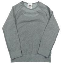 Šedé melírované thermo triko se vzorem lupilu