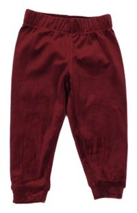 Vínové plyšové tepláky lupilu