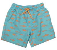 Světlemodré plážové kraťasy se žraloky PRIMARK