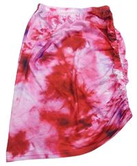 Růžovo-červená batikovaná sukně Shein 
