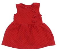 Červené prošívané teplákové šaty s mašlemi Nutmeg