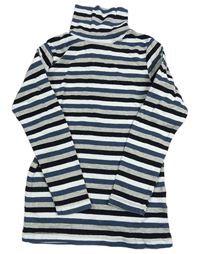 Šedo-černo-modrošedý pruhovaný rolák H&M