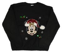 Černý svetr s Mickeym s flitry Matalan