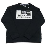Nové - Černá mikina s potiskem a nápisem Weekend Offender