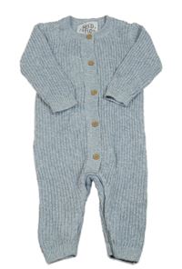Světlemodrý melírovaný pletený overal F&F
