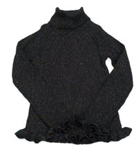 Černo-barevný třpytivý žebrovaný svetrový rolák Primark