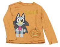 Oranžové triko s Bluey a dýní George