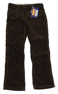 Nové - Hnědé manšestrové kalhoty Lupilu