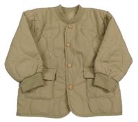 Písková prošívaná šusťáková zateplená bunda