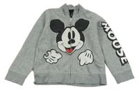 Šedá melírovaná propínací mikina s Mickeym H&M