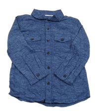 Modrá melírovaná košile Matalan