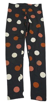 Antracitové puntíkaté legíny Primark