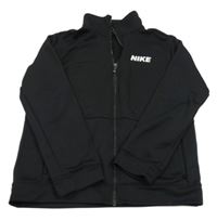 Černá sportovní propínací mikina s nápisem Nike