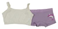 2set - Lila kalhotky s delfínem + smetanová lambáda