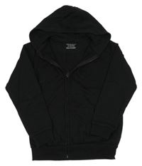 Černá propínací mikina s kapucí Primark