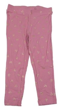 Růžové teplé legíny se srdíčky Impidimpi