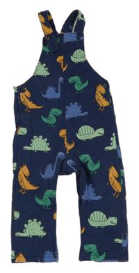 Tmavomodré laclové tepláky s dinosaury M&S