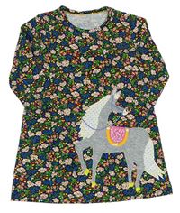 Barevné květované šaty s koníkem 