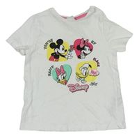 Bílé tričko s Minnie a kamarády zn. Disney