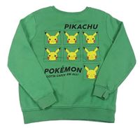 Zelená mikina s Pikachu zn. George