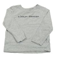 Šedé melírované triko s nápisem George