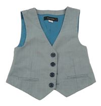 Šedo-modrá společenská vesta River Island