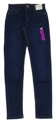 Nové - Tmavomodré skinny rifle Denim Co.