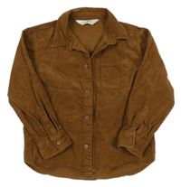 Hnědá manšestrová košile H&M